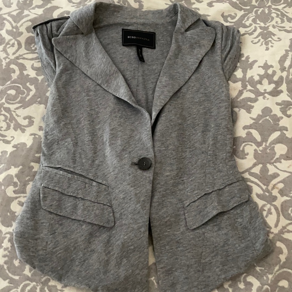 BCBG Maxazria fabric button up vest